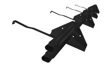 Снегозадержатель трубчатый для натуральной черепицы Стандарт RAL 9005 3м (профиль до 50мм)