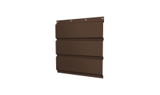 Софит металлический Grand Line полная перфорация 0,45 Drap TX с пленкой RAL 8017 шоколад