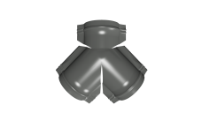Тройник Y малого конька полукруглого 0,45 PE с пленкой RAL 7005 мышино-серый
