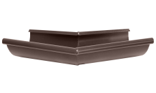 Угол желоба внешний Grand Line ПУ матовый 135гр 125мм RAL 8017 шоколад