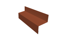 Отлив межэтажный 45 0,5 PurLite Matt RAL 8004 терракота (3м)