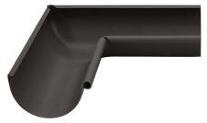 Угол желоба внутренний GL PU Matt 90 гр 125 мм RR 32 темно-коричневый