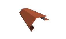 Планка угла внешнего сложного 135 градусов Блок-Хаус new Grand Line 0,5 Satin Matt RAL 8004 терракота (2м)