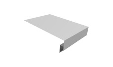 Планка околооконная сложная 300х50х18 (j-фаска) Grand Line 0,5 Satin с пленкой RAL 9003 сигнальный белый (2м)