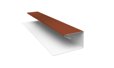 Планка П-образная завершающая сложная (КД) 0,5 Satin Matt TX RAL 8004 терракота (2м)