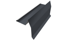 Планка торцевая для шифера 0,45 PE с пленкой RAL 7024 мокрый асфальт (2м)