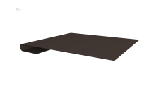 Планка завершающая Grand Line 0,5 Atlas X с пленкой RR 32 темно-коричневыйд (2м)