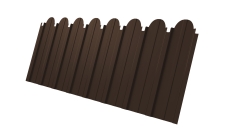 Профнастил C10A фигурный Grand Line 0,4 PE-Double RAL 8017 шоколад
