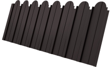 Профнастил C10A фигурный Grand Line 0,5 Rooftop Бархат RR 32 темно-коричневый