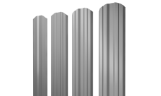 Штакетник Твин фигурный Grand Line 0,45 PE RAL 7004 сигнальный серый