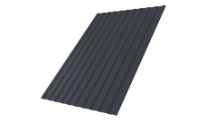 Профнастил С8A v01 Grand Line 0,5 Rooftop Бархат RAL 7024 мокрый асфальт