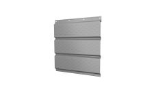 Софит металлический Grand Line полная перфорация 0,5 Satin с пленкой RAL 9006 бело-алюминиевый