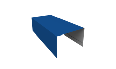 Крышка для забора из сайдинга (Блок-хаус new) 0,5 Satin RAL 5005 сигнальный синий (2,5м)