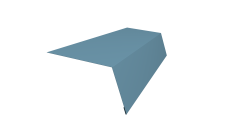 Планка карнизная для мягкой кровли 100х65 0,45 Drap TX RAL 5024 пастельно-синий (2м)