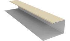 Планка П-образная Экобрус Grand Line 0,45 PE с пленкой RAL 1015 светлая слоновая кость (2м)