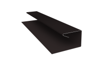 Планка П-образная завершающая сложная Корабельная Доска Grand Line 0,5 Velur X RAL 9005 черный (3м)