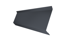 Планка примыкания в штробу 60 0,5 Velur X RAL 7024 мокрый асфальт (2м)