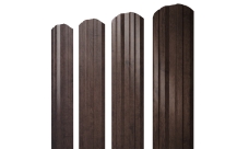 Штакетник Твин фигурный Grand Line 0,45 Принт Элит двухсторонний Antique Wood