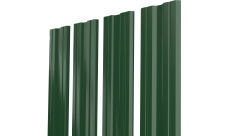 Штакетник Твин XL с прямым резом Grand Line 0,5 Сатин матовый ТХ RAL 6020 хромовая зелень