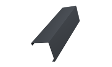 Декоративная накладка на столб универсальная угловая 62х55 для забора жалюзи Grand Line 0,45 Drap-double TX RAL 7024 мокрый асфальт (1,8м)