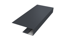 J-Профиль 12мм 0,45 Drap TX RAL 7024 мокрый асфальт (2м)