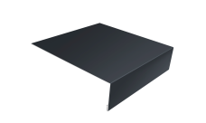 Планка лобовая/околооконная простая 190х50 0,5 PurLite Matt RAL 7024 мокрый асфальт (2м)