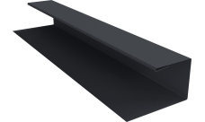 Планка П-образная Экобрус Grand Line 0,45 ПЭ двухсторонний с пленкой RAL 7024 мокрый асфальт (2м)