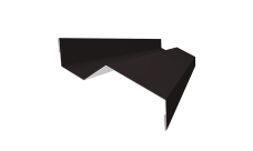 Планка примыкания внакладку 25х17х35х17 Grand Line 0,45 Drap ST RAL 9005 черный (2м)