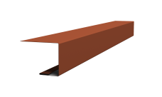 Планка завершающая фальц Grand Line 0,45 Drap TX RAL 8004 терракота (2м)