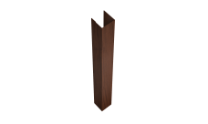 Стойка жалюзи Texas для монтажа без крепежного вкладыша 0,45 Print Elite Choco Wood TwinColor (3м)