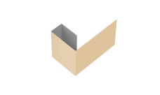 Финишный профиль фибросайдинга 0,5 Satin с пленкой RAL 1015 светлая слоновая кость (2м)