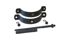 Хомут трубы на кирпич GL PU 90 мм RAL 7024 шпилька окрашенная