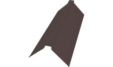 Планка конька плоского 115х30х115 Grand Line 0,5 PurPro с пленкой RAL 8017 шоколад (2м)