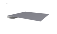 Планка завершающая 0,45 Drap TX RAL 7004 сигнальный серый (2м)