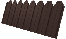 Профнастил C10B фигурный Grand Line 0,4 PE-Matt-Double RAL 8017 шоколад