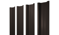 Штакетник П-образный B с прямым резом Grand Line 0,45 PE RR 32 темно-коричневый