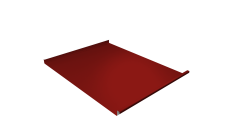 Фальц двойной стоячий Grand Line 0,45 PE с пленкой на замках RAL 3011 коричнево-красный