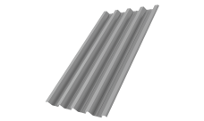 Профнастил Н60R v01 Grand Line 0,5 Satin RAL 9006 бело-алюминиевый