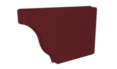 Заглушка желоба правая Vortex Lite 130мм RAL 3005 красное вино