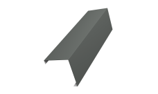 Декоративная накладка на столб универсальная угловая 62х55 для забора жалюзи 0,45 PE RAL 7005 мышино-серый (3м)