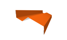 Планка примыкания внакладку 25х17х35х17 0,45 PE с пленкой RAL 2004 оранжевый (2м)