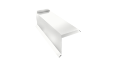 Планка торцевая сегментная 30мм Левая 0,5 Satin с пленкой RAL 9003 сигнальный белый