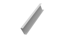 Декоративная накладка на столб универсальная 62х55 для забора жалюзи 0,45 PE-Double RAL 9003 сигнальный белый (2м)