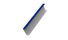 Декоративная накладка на столб универсальная 62х55 для забора жалюзи Grand Line 0,45 PE RAL 5002 ультрамариново-синий (2м)