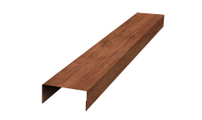 Ламель лицевая стартовая/финишная забора жалюзи Texas 55мм для калиток и ворот (с заполнением ламелями 125) 0,45 Print Premium Rowan Wood Intense FTC