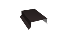 Парапетная крышка прямая 100мм 0,45 Drap TR RAL 9005 черный (2,5м)