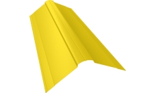 Планка конька фигурного 150х150 Grand Line 0,45 PE с пленкой RAL 1018 цинково-желтый (2м)