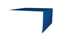 Планка околооконная простая 250х50 0,45 PE с пленкой RAL 5005 сигнальный синий (2м)