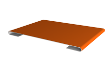 Планка стыковочная Grand Line 0,45 PE с пленкой RAL 2004 оранжевый (2м)
