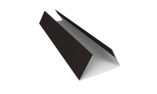 Планка стыковочная составная нижняя Экобрус Grand Line 0,45 Drap TX RAL 9005 черный (3м)